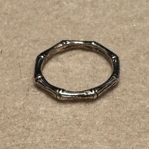 Silver Bamboo Style Ring
